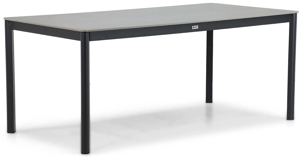 Tuinset 4 personen 180 cm Aluminium/wicker Zwart Coco Azzano/Como