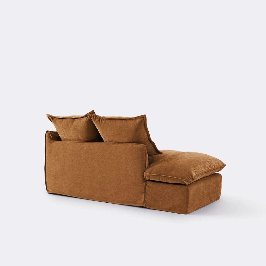 Longchair links, afneembare hoes, in gemêleerd polyester, ODNA
