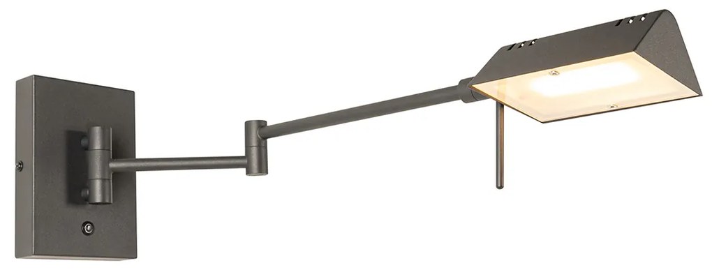 Design wandlamp zwart incl. LED dimbaar - Notia