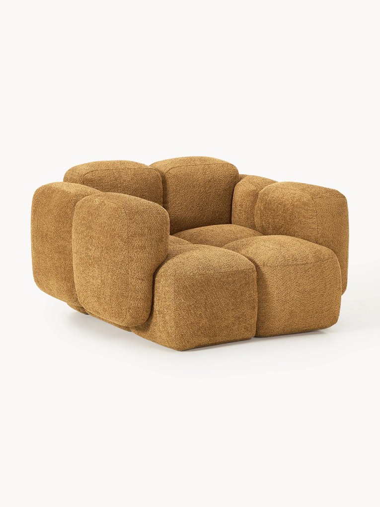 Loungefauteuil Tayla van teddy bouclé