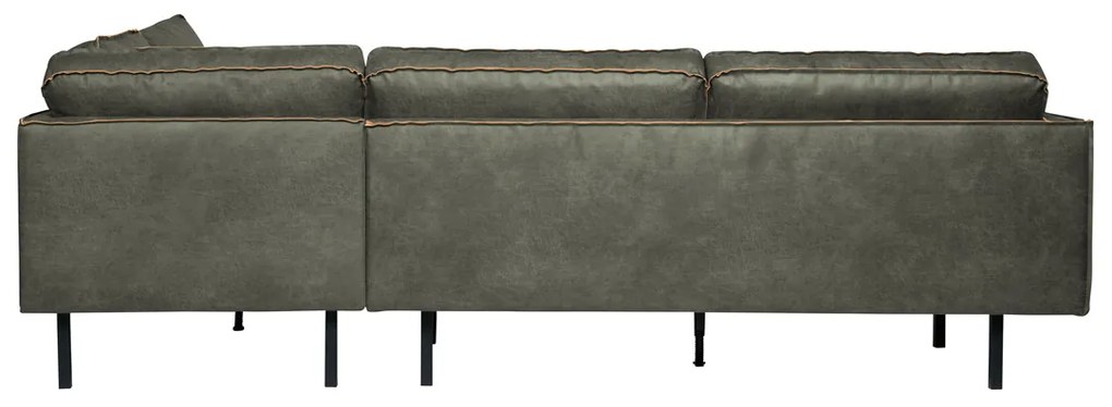 BePureHome Rodeo Hoekbank Eco Leer Rechts Army