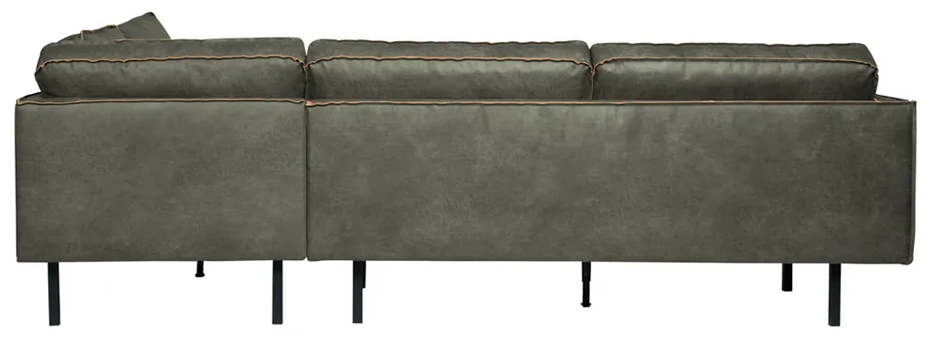 BePureHome Rodeo Hoekbank Eco Leer Rechts Army