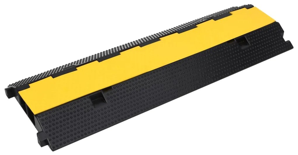 vidaXL Kabelbeschermer drempel met 2 tunnels 100 cm rubber