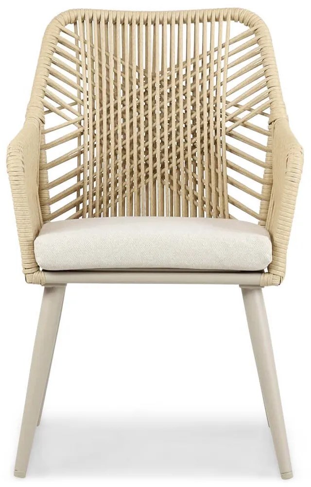 Tuinset 4 personen 165 cm Aluminium/wicker Taupe Coco Vedra/Brighton