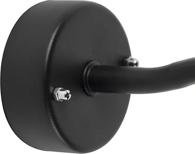 Buiten wandlamp zwart met glas IP44 - Munich