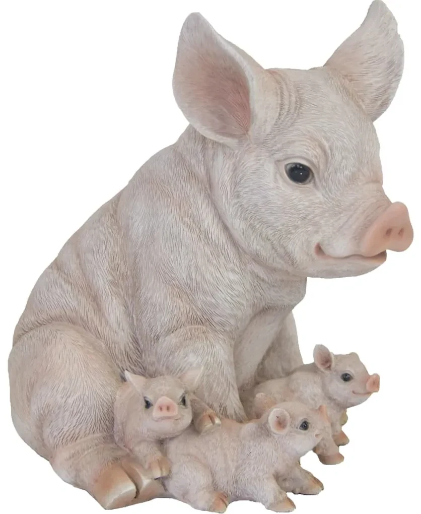 Esschert Design Varken met biggetjes 19,4x22,3x24,3 cm