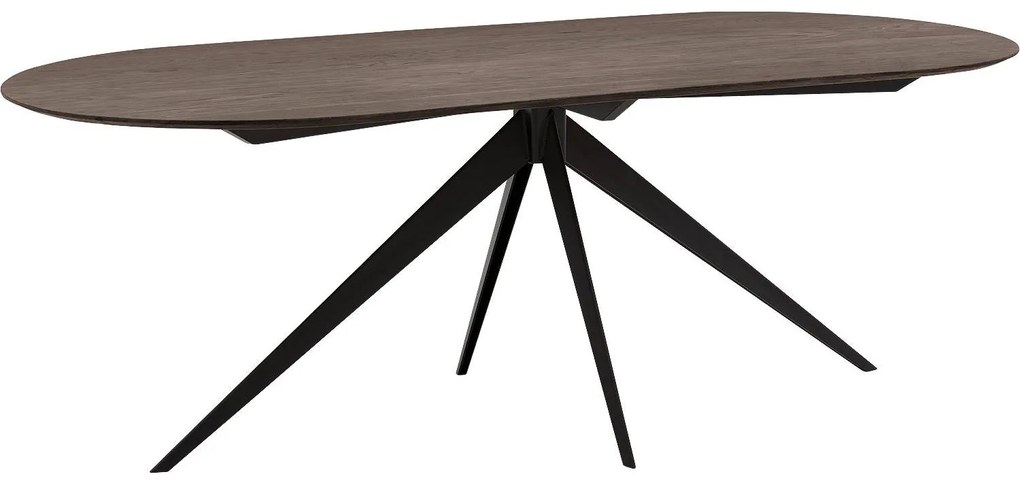 Goossens Excellent Eettafel Uniek, Semi rond 220 x 100 cm