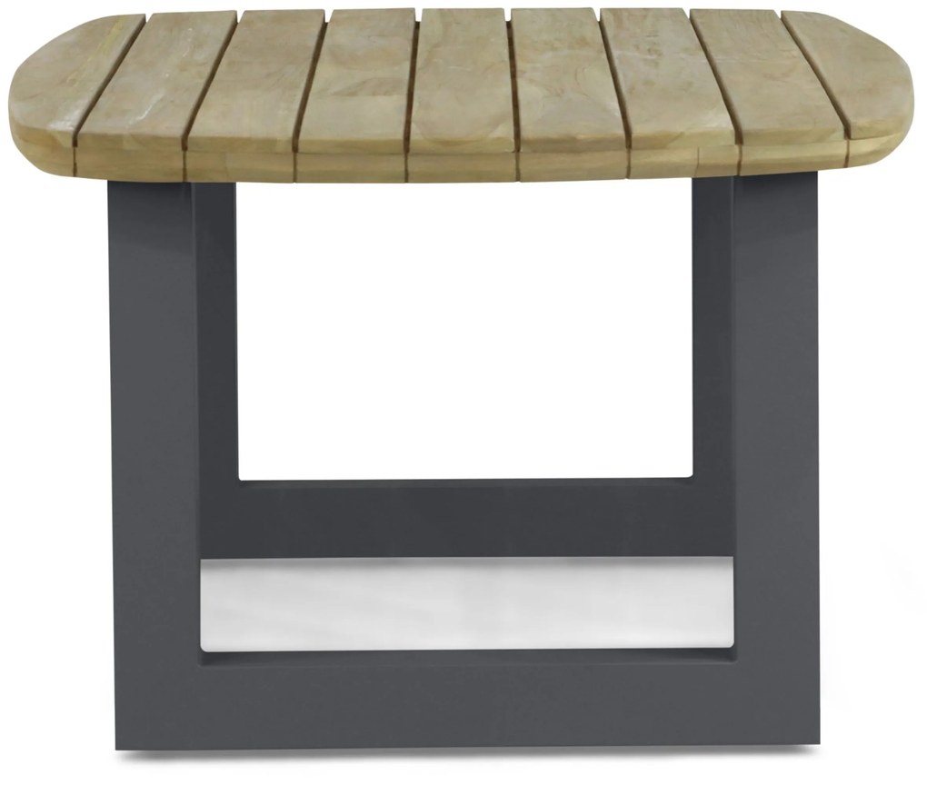 Dining Tuintafel rechthoekig 180 x 100 cm Aluminium/Teak Grijs Falcon/Talai