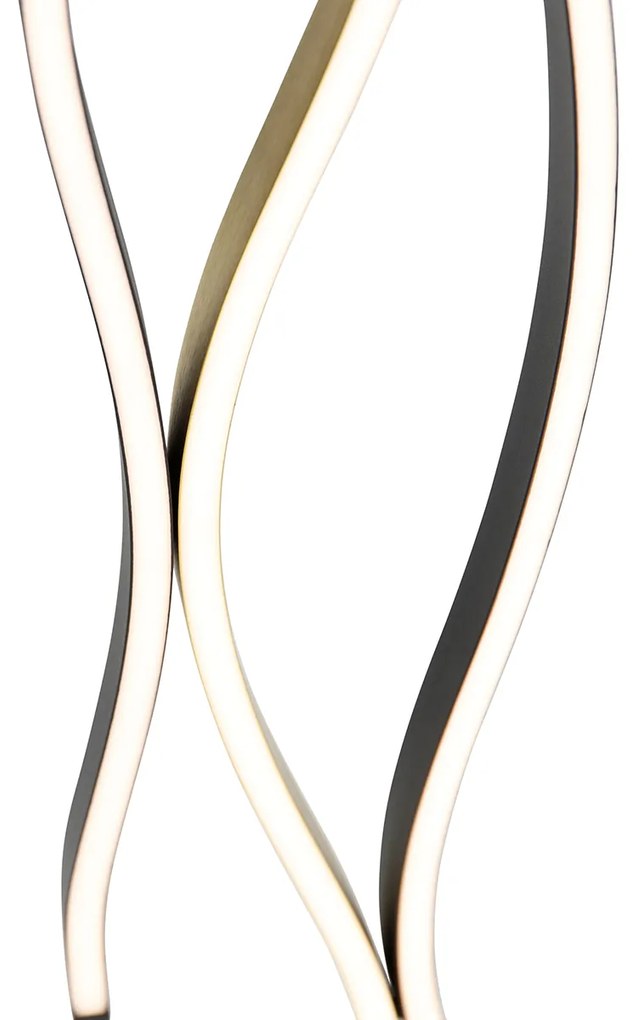 Design vloerlamp zwart met goud incl. LED dimbaar - Blaze Design Binnenverlichting Lamp