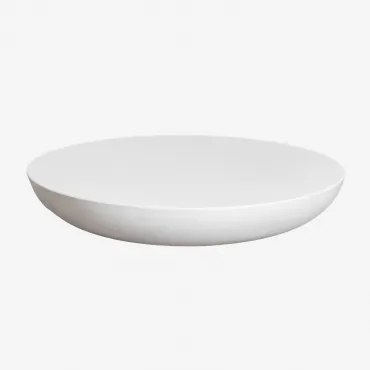 Ronde Tuintafel Ø105 Cm In Zenadia Cement Wit - Sklum
