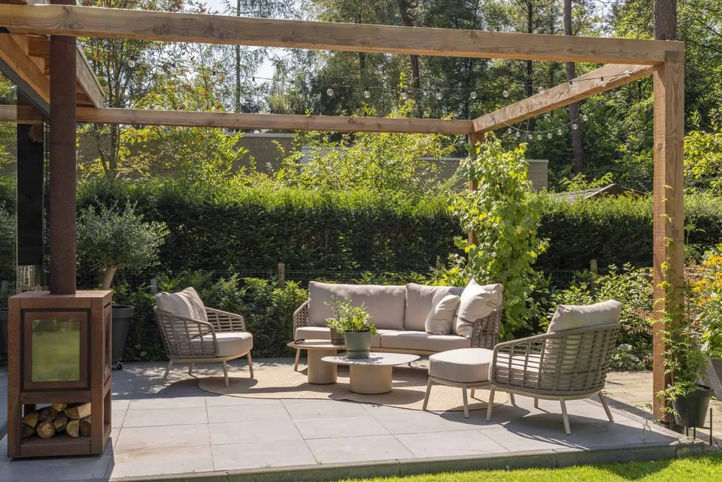 Taste by 4 Seasons Puglia loungeset latte SALE Loungeset taupe weerbestendig