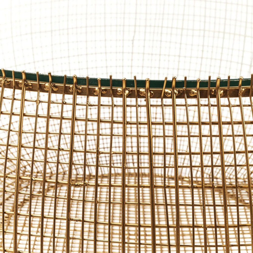 Kare Design Cesta Glazen Salontafel Met Goud Gaas - 110 X 110cm.