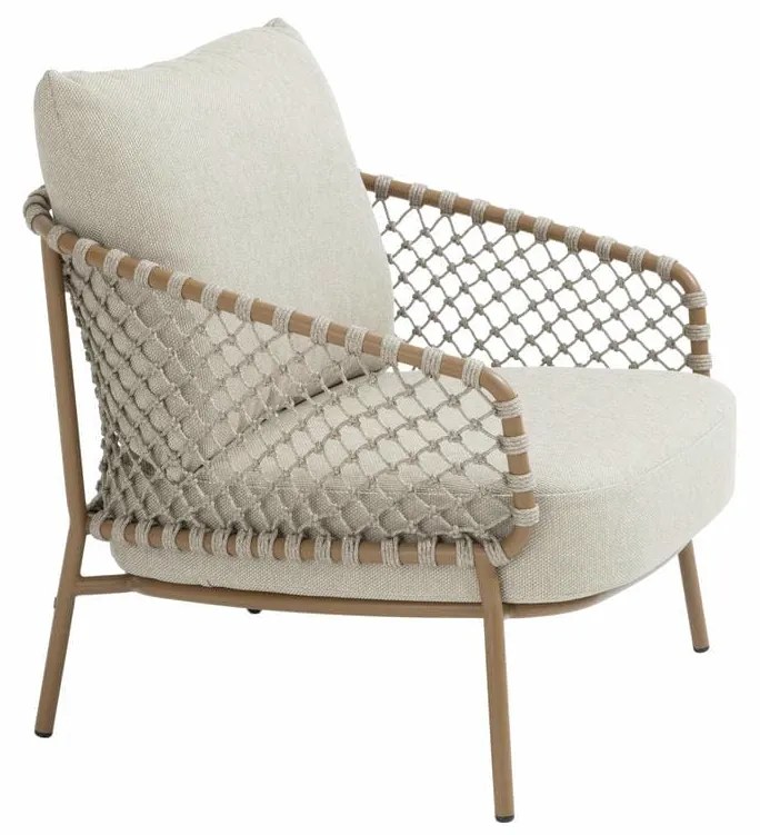4 Seasons Outdoor Martinique loungestoel amber Loungestoel beige weerbestendig
