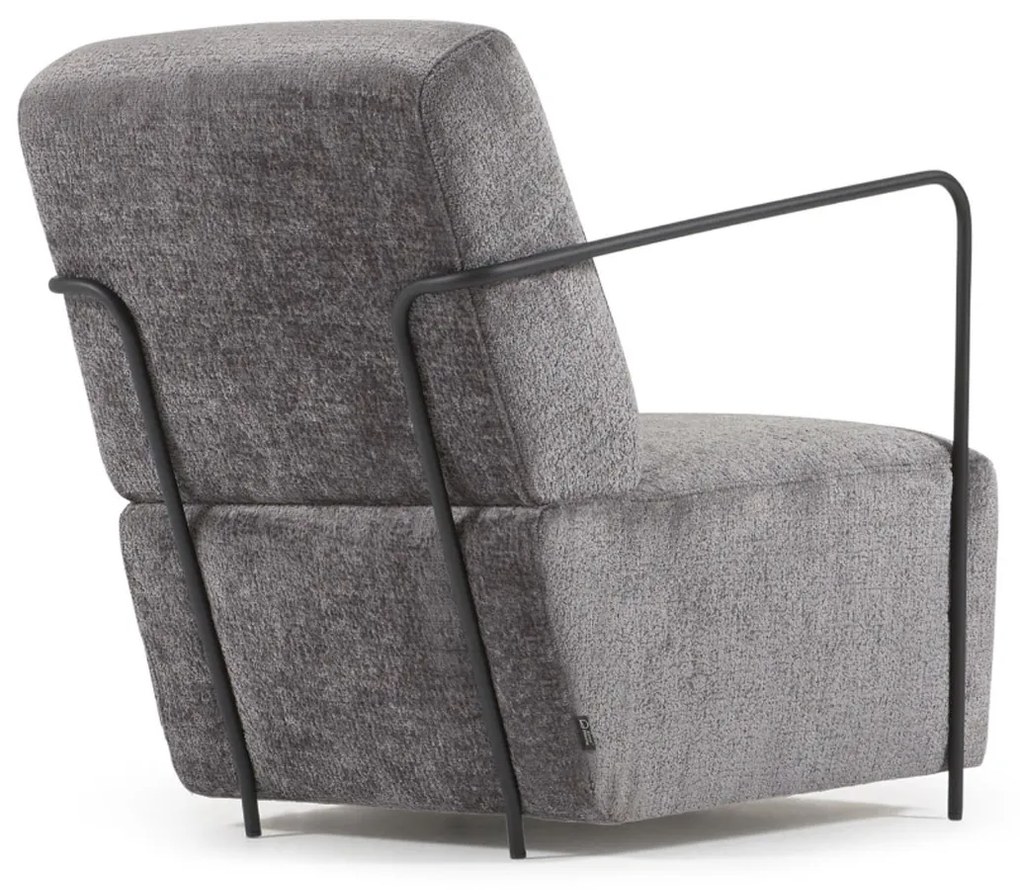 Kave Home Gamer Moderne Fauteuil Grijs Chenille