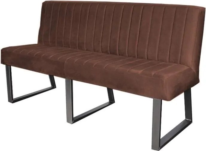 Eetkamerbank - Hengelo - stof Element donkerbruin 25 - 220 cm