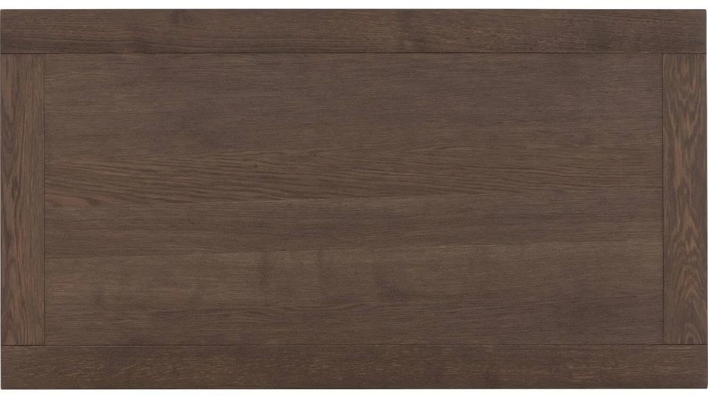 Goossens Salontafel Clear rechthoekig, hout eiken donker bruin, stijlvol landelijk, 140 x 40 x 75 cm