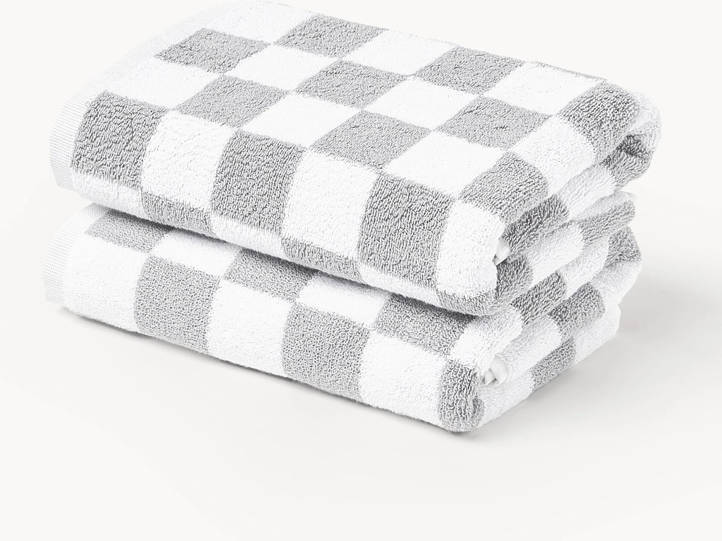 Westwing Crosby Studios, katoenen handdoek Damier, in verschillende formaten