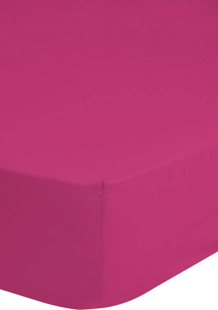 Jersey hoeslaken, roze (180 x 220 cm)