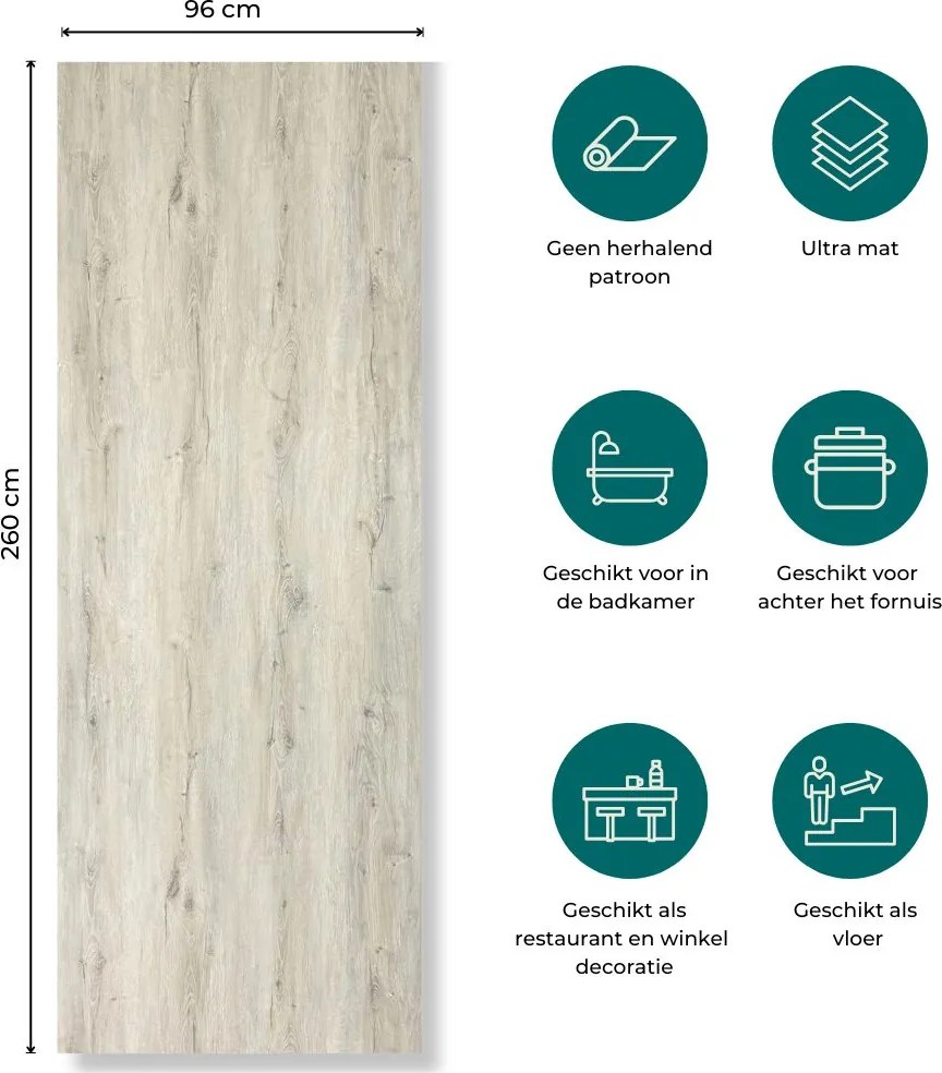 SPC Hout Wandpaneel Rovero Chiaro 260x96x0.3cm | Badkamer Wandpanelen