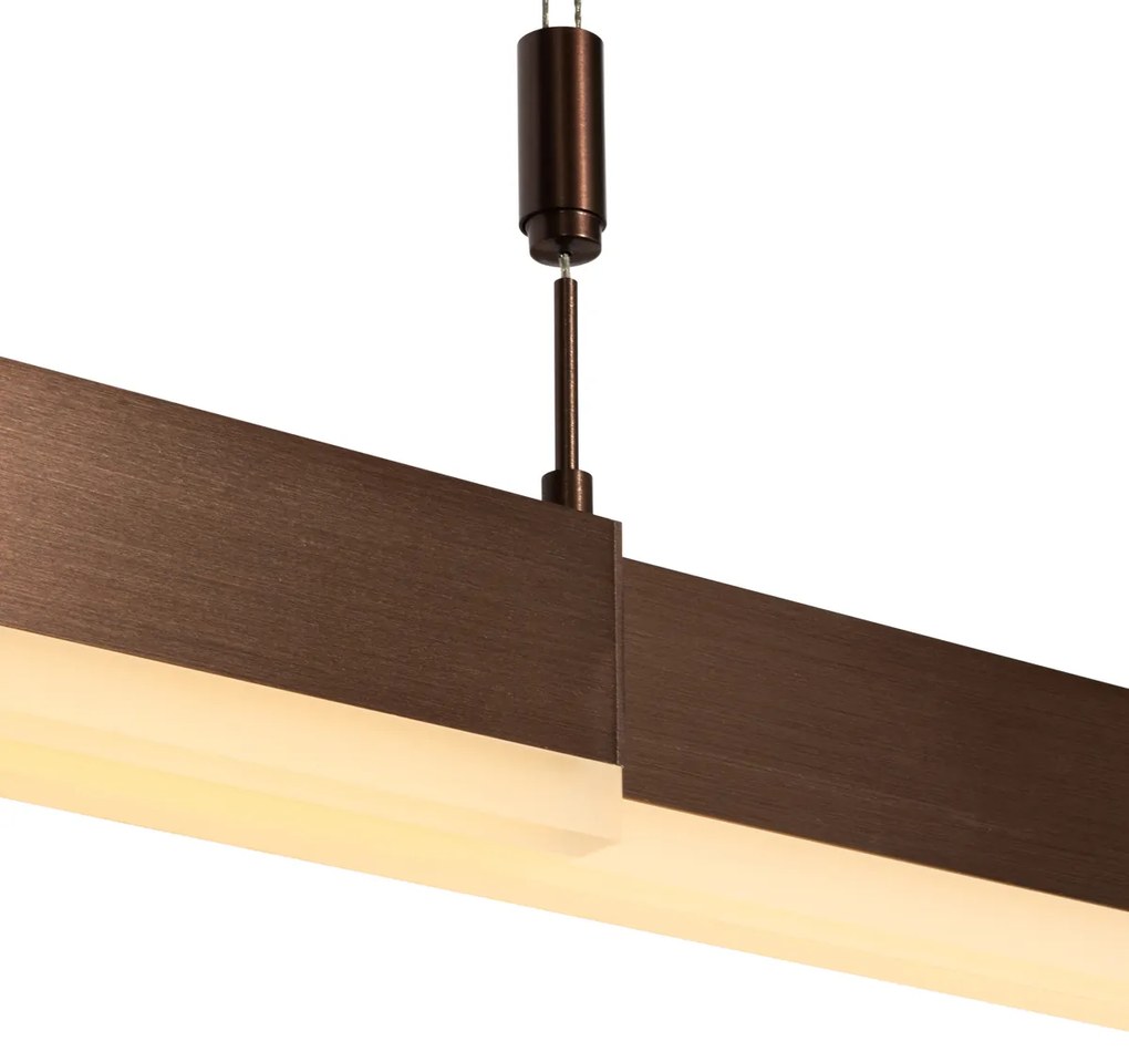 Moderne verstelbare hanglamp donker brons incl. LED dimbaar - Lamba