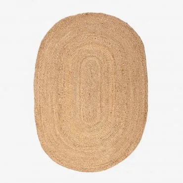 Ovale Vloerkleed 100x140 Cm Van Natuurlijk Jute Tempo Yute - Sklum