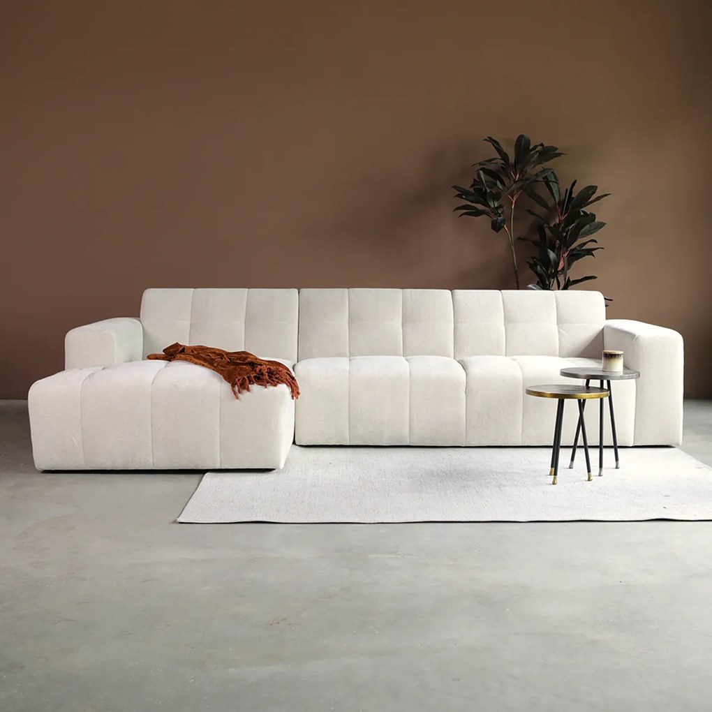 PEPP Interiors Wave Zachte Stof Hoekbank Vacht Wit