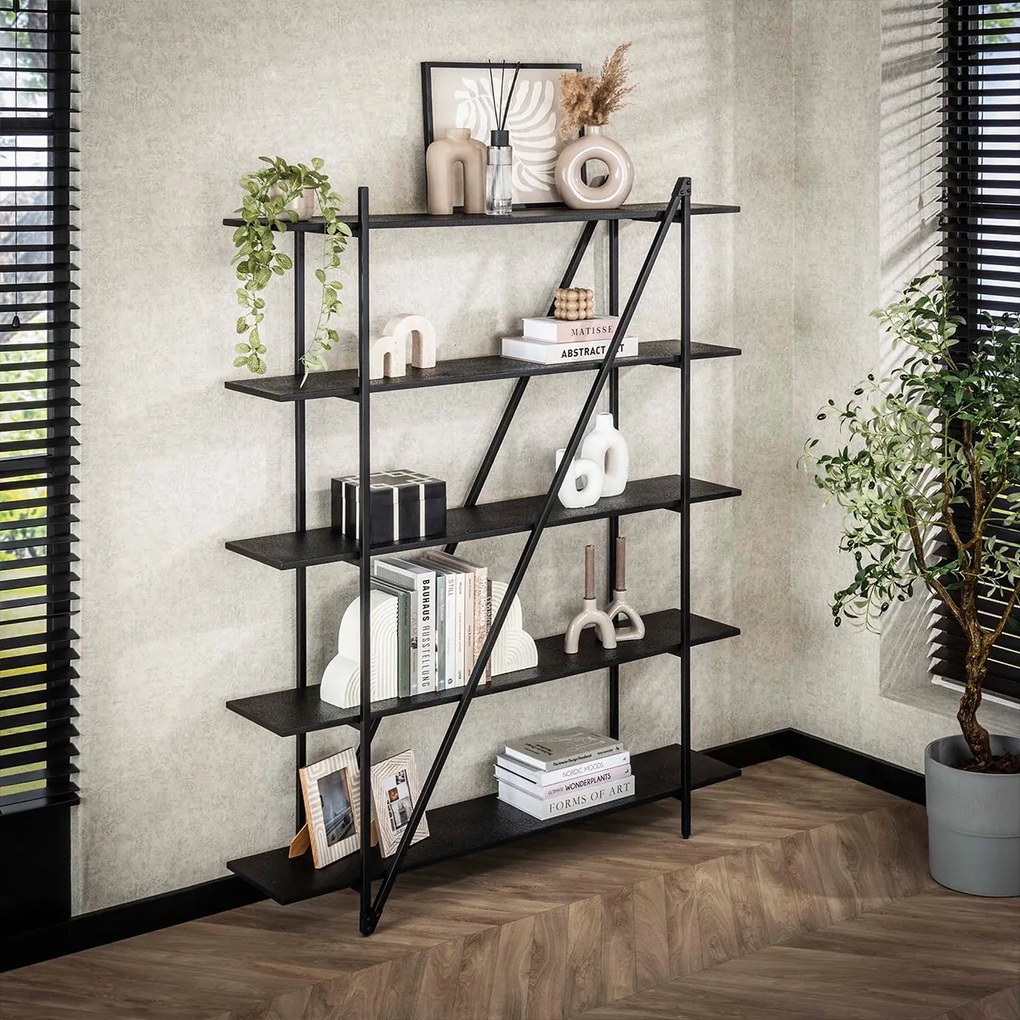 Plankenkast Industrieel Metaal - 140x35x181cm.