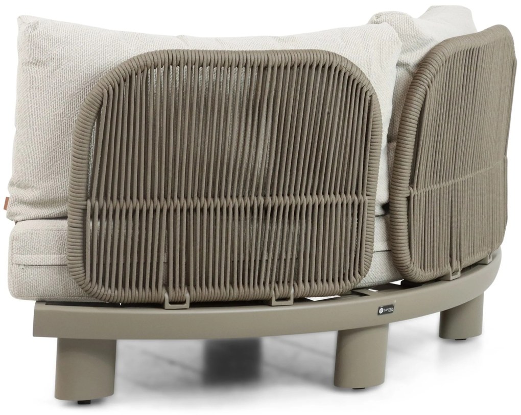 Hoek loungeset 6 personen Aluminium/Rope /Ceramic stone Taupe  Santika Furniture Santika
