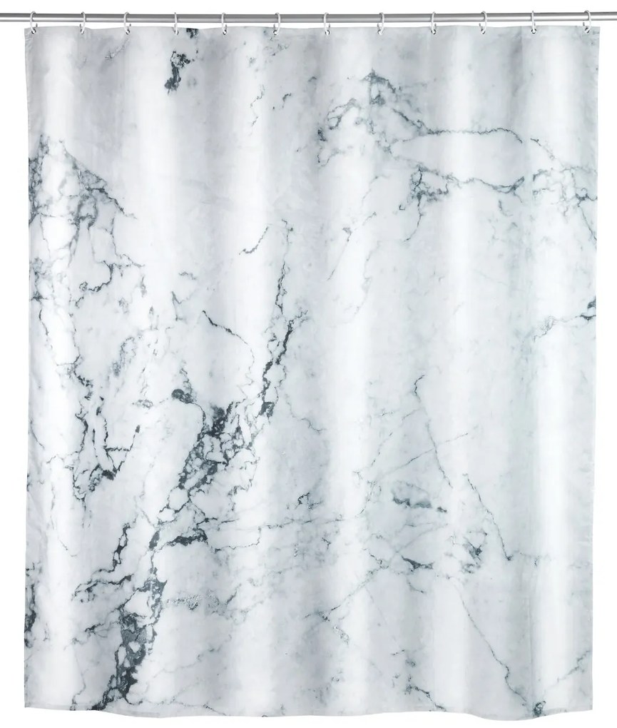 Wenko douchegordijn 180x200cm marmer inclusief ringen