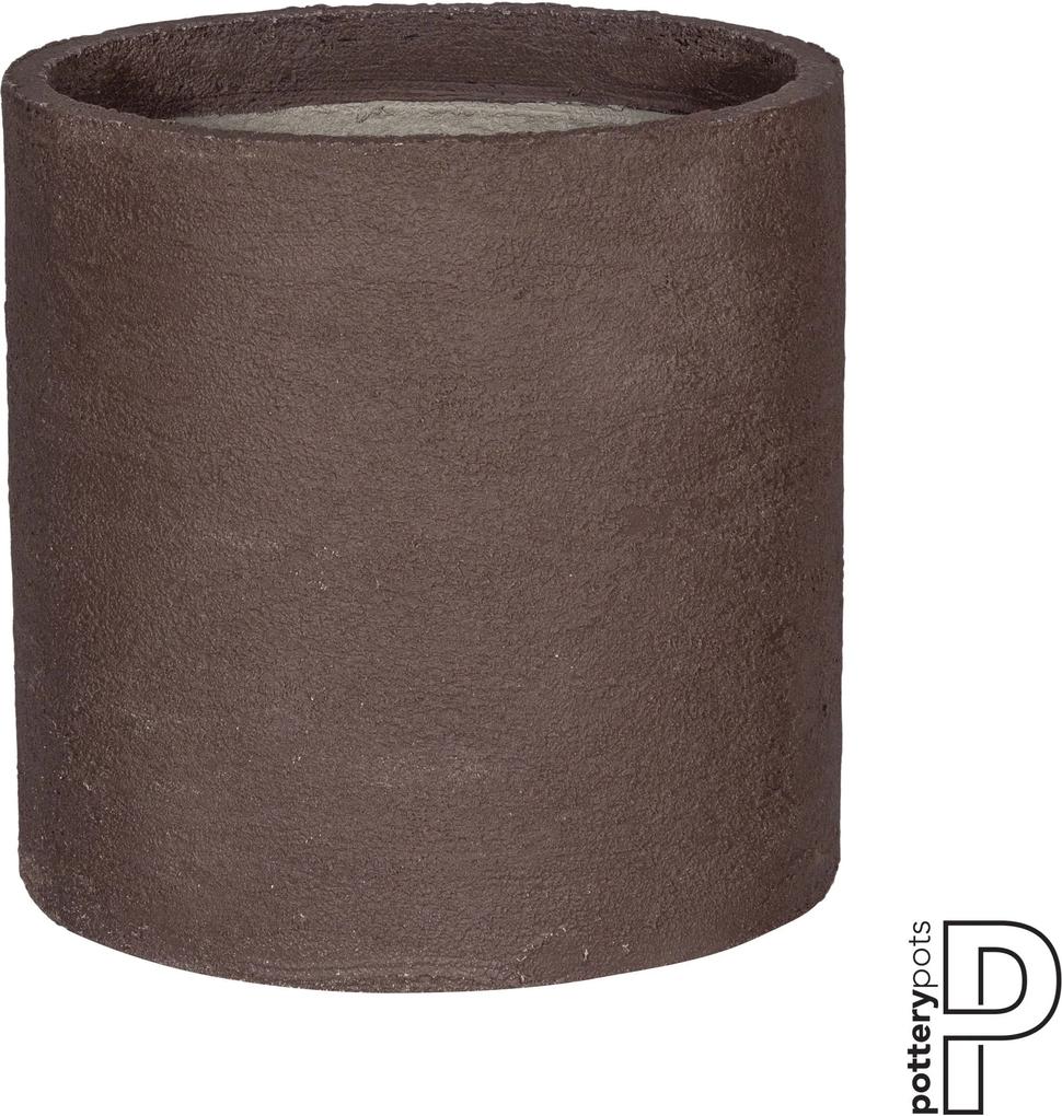 Pottery Pots | Bloempot Max hoogte 50 cm x diameter 50 donkerbruin outdoor bloempotten fiberstone outdoor tuinaccessoires | NADUVI outlet