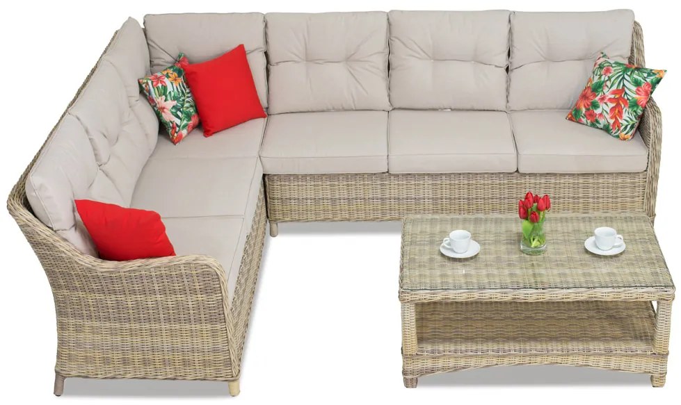 Garden Point technorattan set Toledo Corner beige