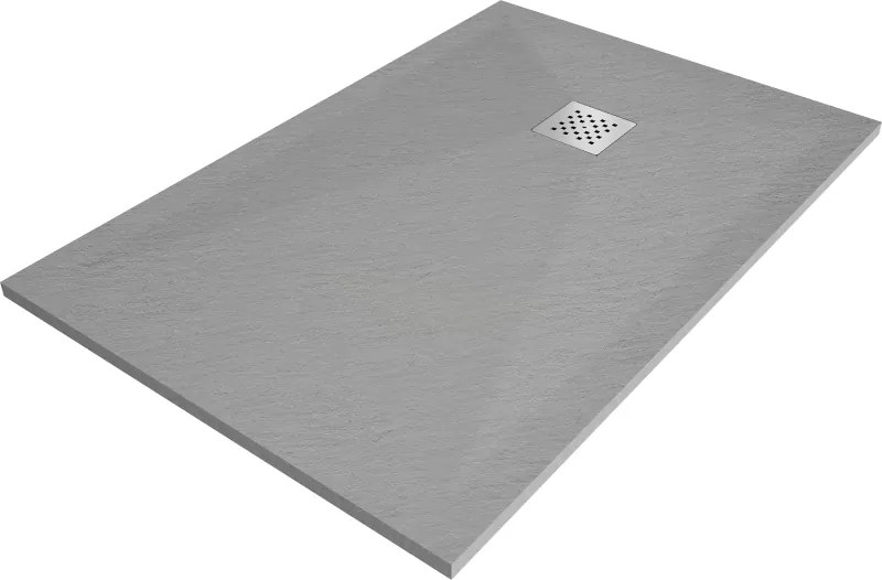 Mexen Stone+ rechthoekige composietdouchebak 100 x 80 cm, grijs-beton - 44618010