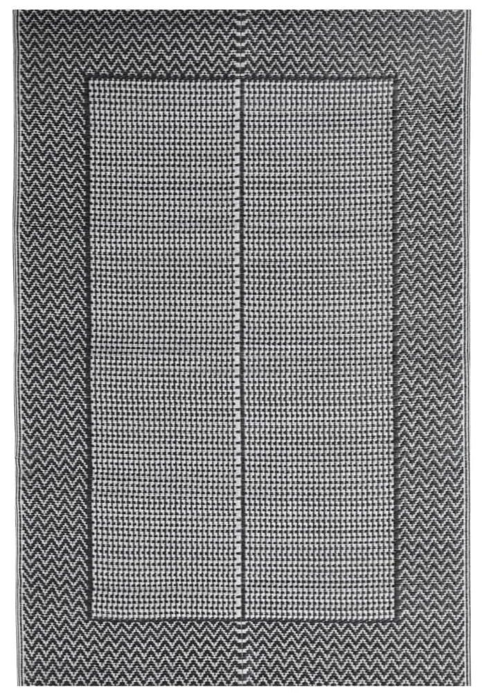 vidaXL Buitenkleed 140x200 cm polypropeen zwart