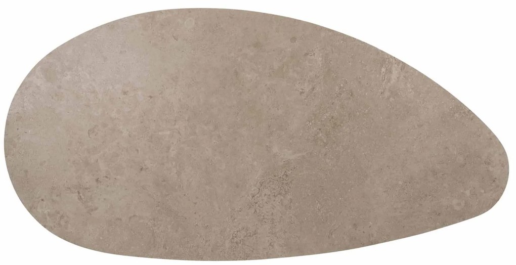4 Seasons Outdoor Arizona tafel met kiezelvormig keramisch blad in zandkleur 240 x 120 cm SALE Tuintafel bruin weerbestendig