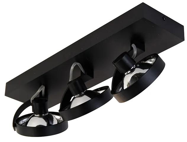 Design Spot / Opbouwspot / Plafondspot zwart verstelbaar 3-lichts - Go Modern G9 Binnenverlichting Lamp