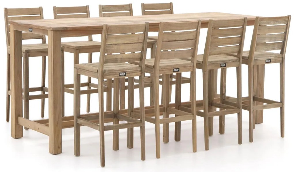 + 10% kassakorting | Barset ROUGH  | 8 personen | Tuinset teakhout | 9-delig | Kees Smit Tuinmeubelen