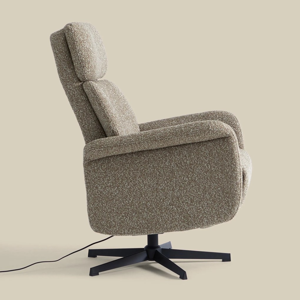 Relaxfauteuil Elektrisch Taupe Stof