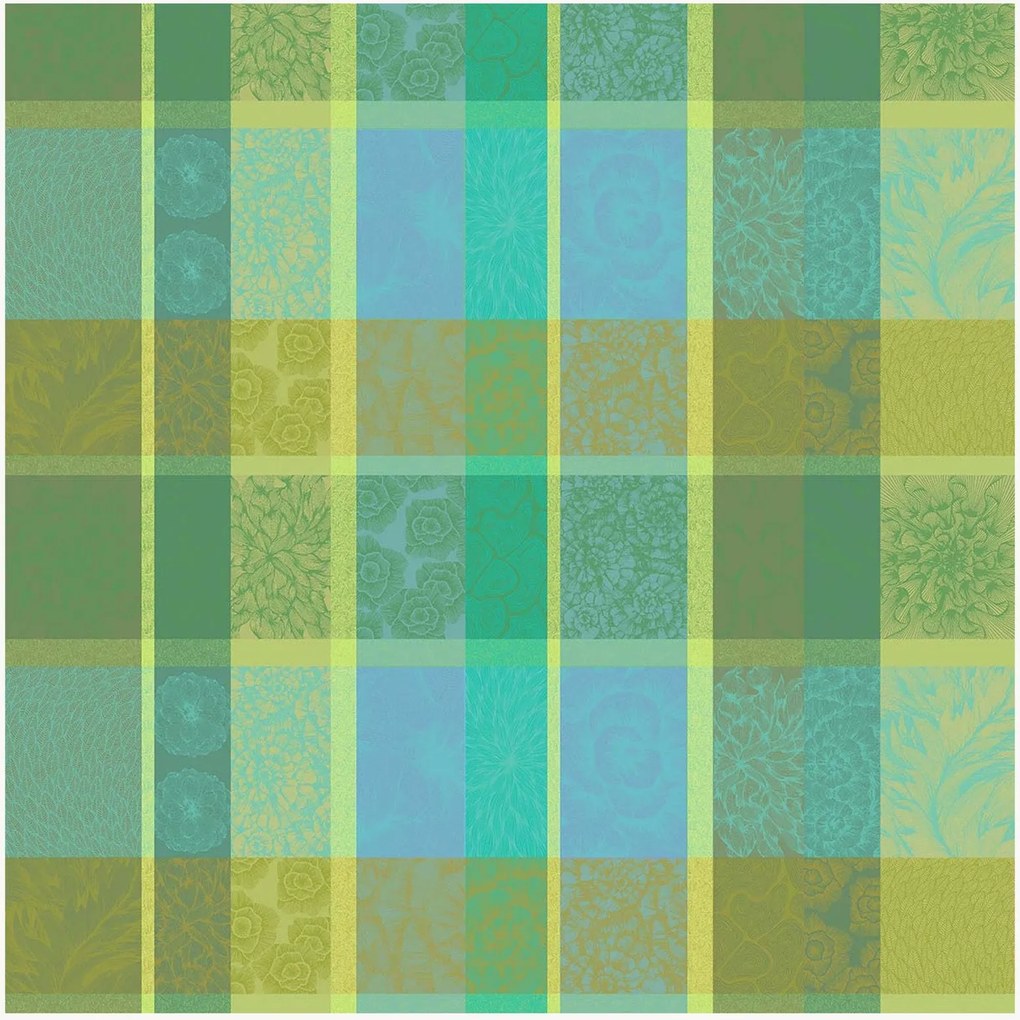 Jacquard tafelkleed Mille Petales Chlorophylle