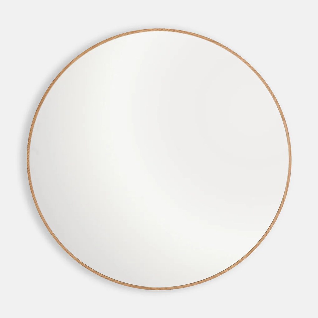 Ronde wandspiegel, eikenfineer, diameter 100 cm, IODUS