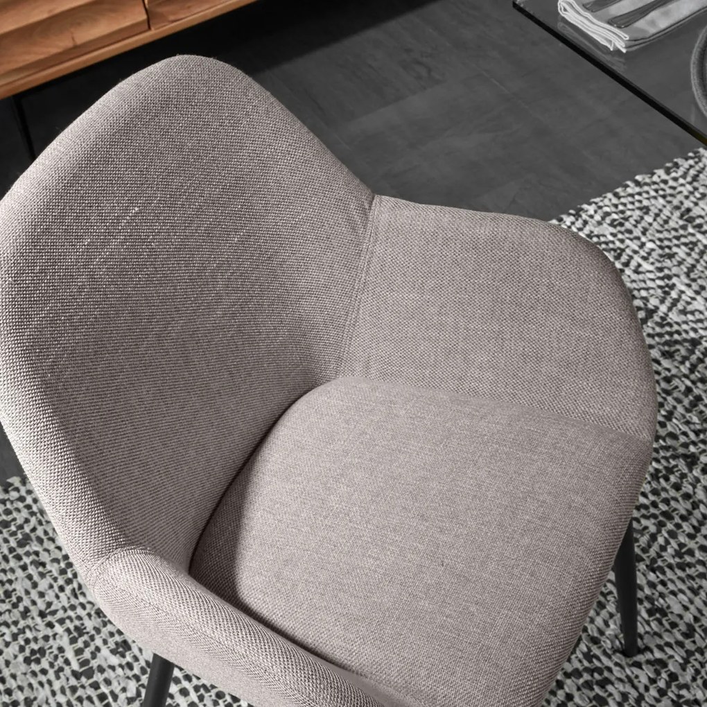 Kave Home Konna Armstoel Grijs