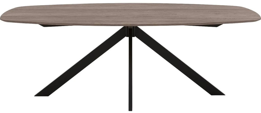 Goossens Excellent Eettafel Uniek, Semi ovaal 180 x 100 cm