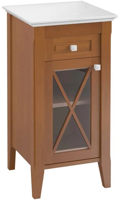 Villeroy & Boch Hommage lage kast berk marmer 44x85cm aanslag links greep wit 89641001