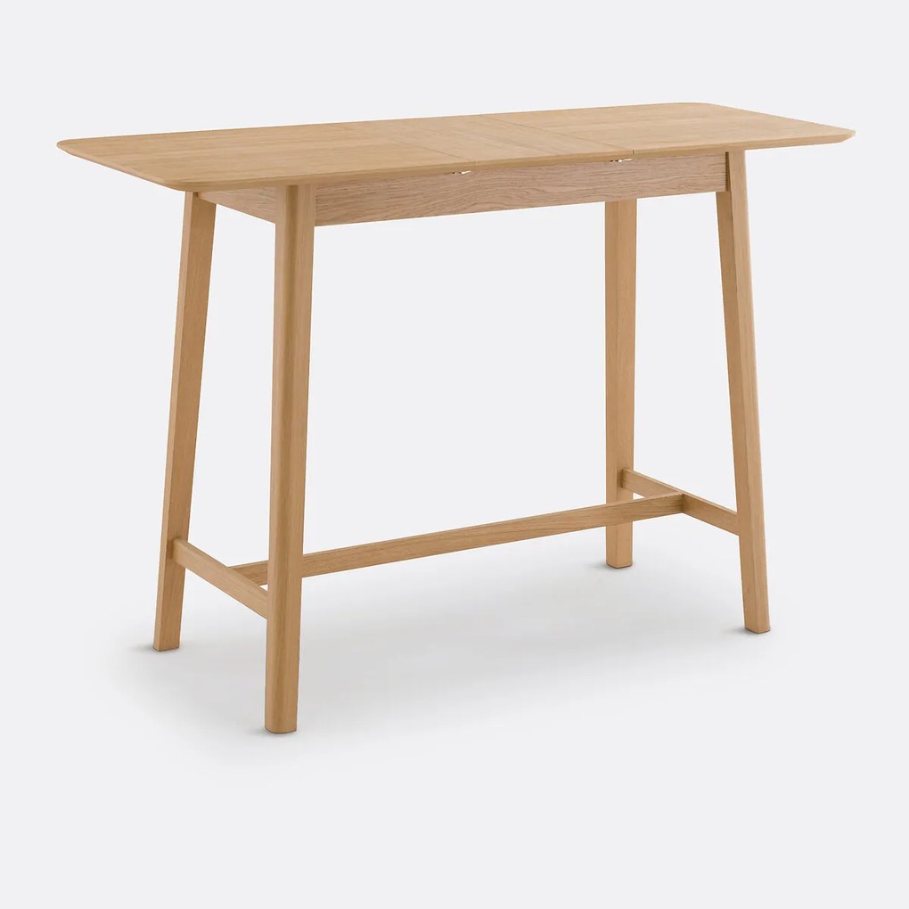 Uitschuifbare hoge tafel in fineereik, Lombard