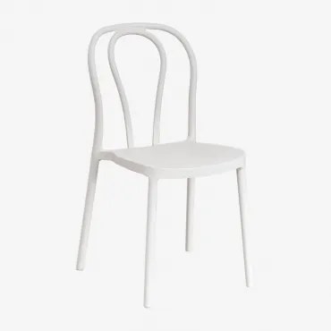Stapelbare Set Van 2 Eetkamerstoelen Van Polypropyleen Mizzi Glaciale Wit - Sklum