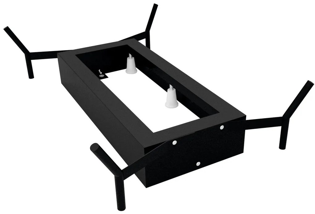 Polysan Reduta badpoten frame 170x80cm zwart mat