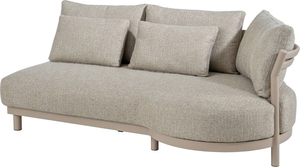 Hoek loungeset 6 personen Aluminium Taupe  4 Seasons Outdoor Mykonos/Hampton