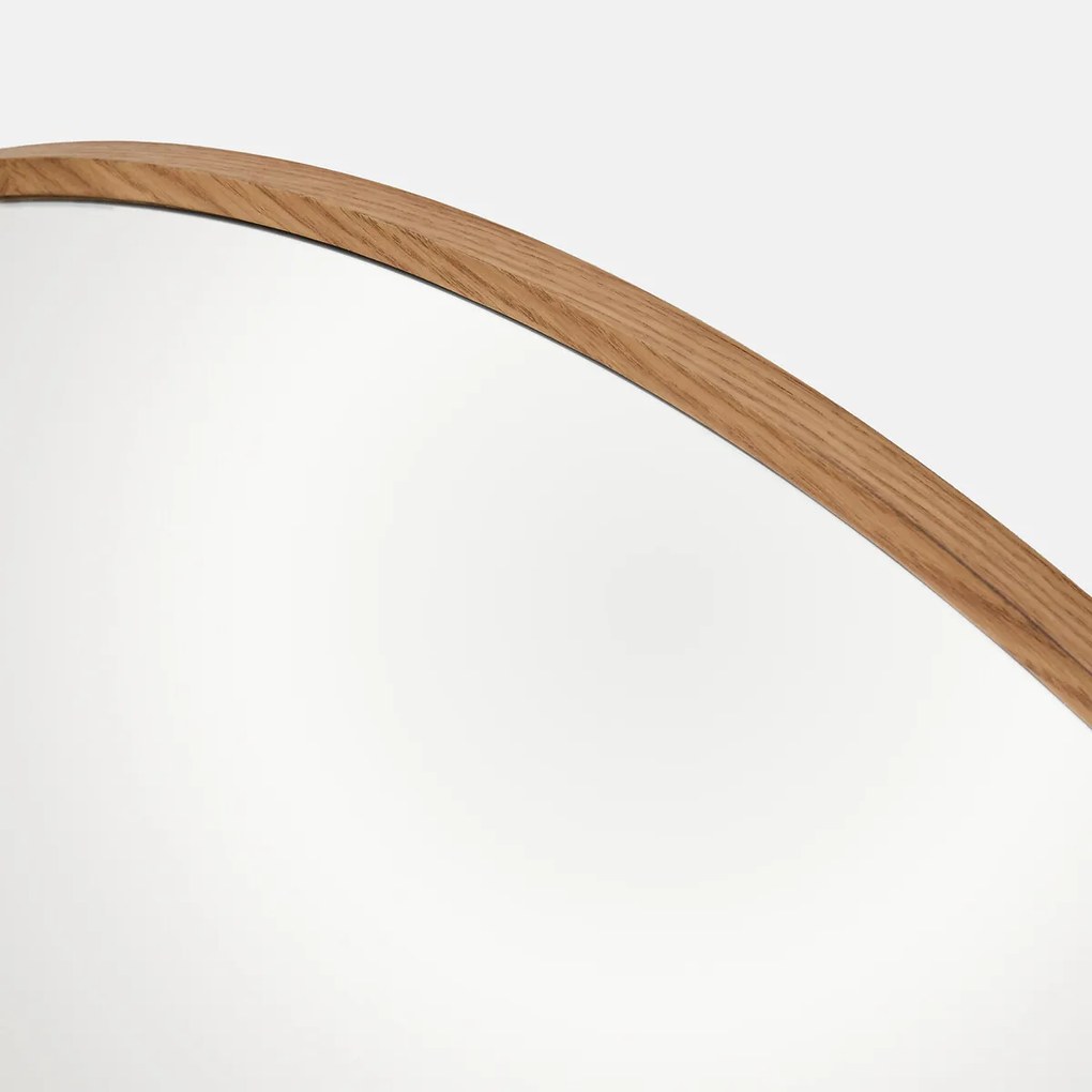 Ronde wandspiegel, eikenfineer, diameter 100 cm, IODUS