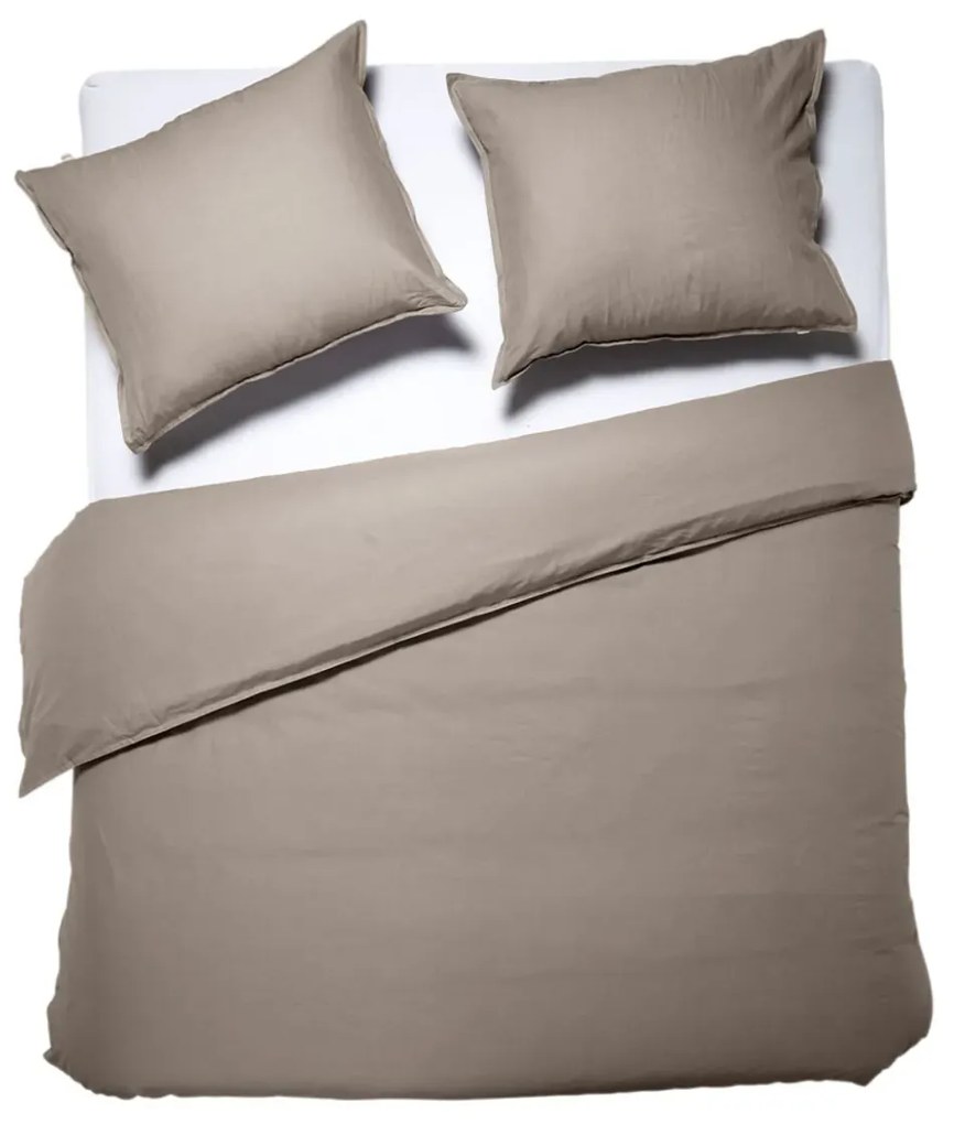 Dixxius Luxurious Dekbedovertrek Taupe – Bij Swiss Sense