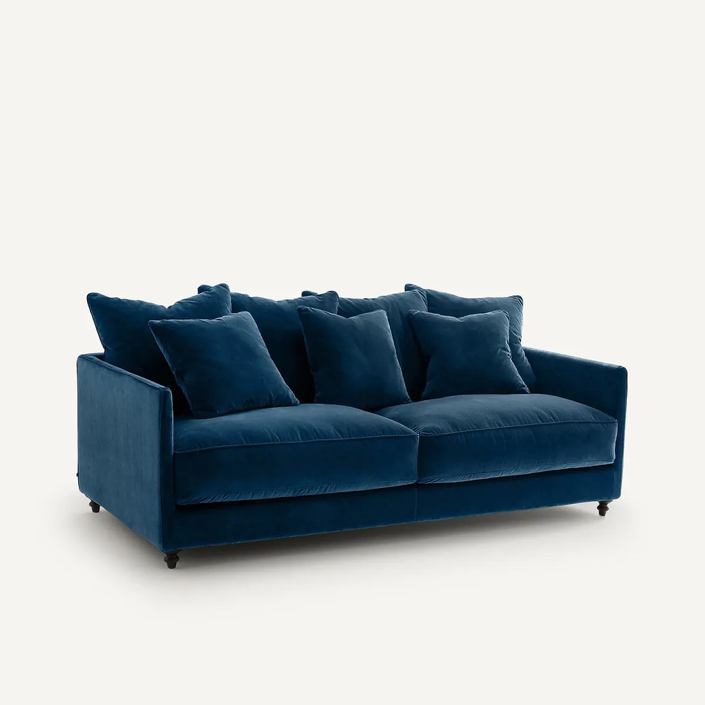 Omvormbare 3-zits fluwelen zetel, Lazare