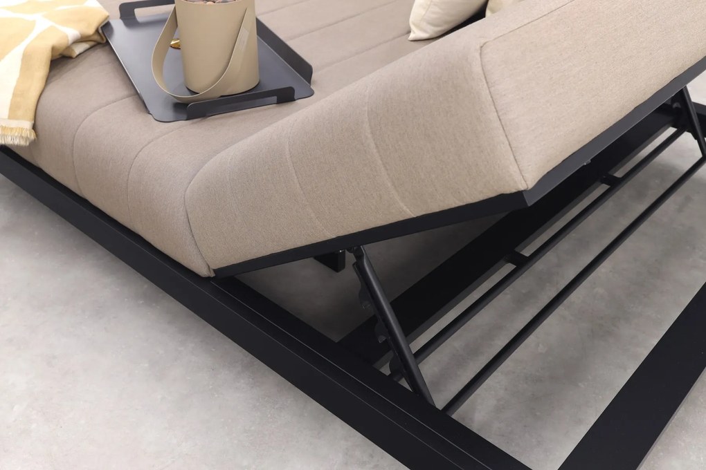 Mexico 2-persoons sunbrella ligbed - Taupe